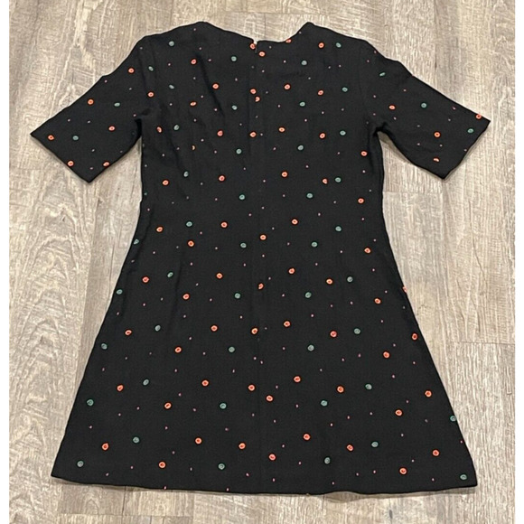 Paris Atlier & Other Stories - Black Floral Crew Neck - L/S - Shift Dress Sz 6 - Picture 6 of 6